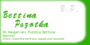 bettina pszotka business card